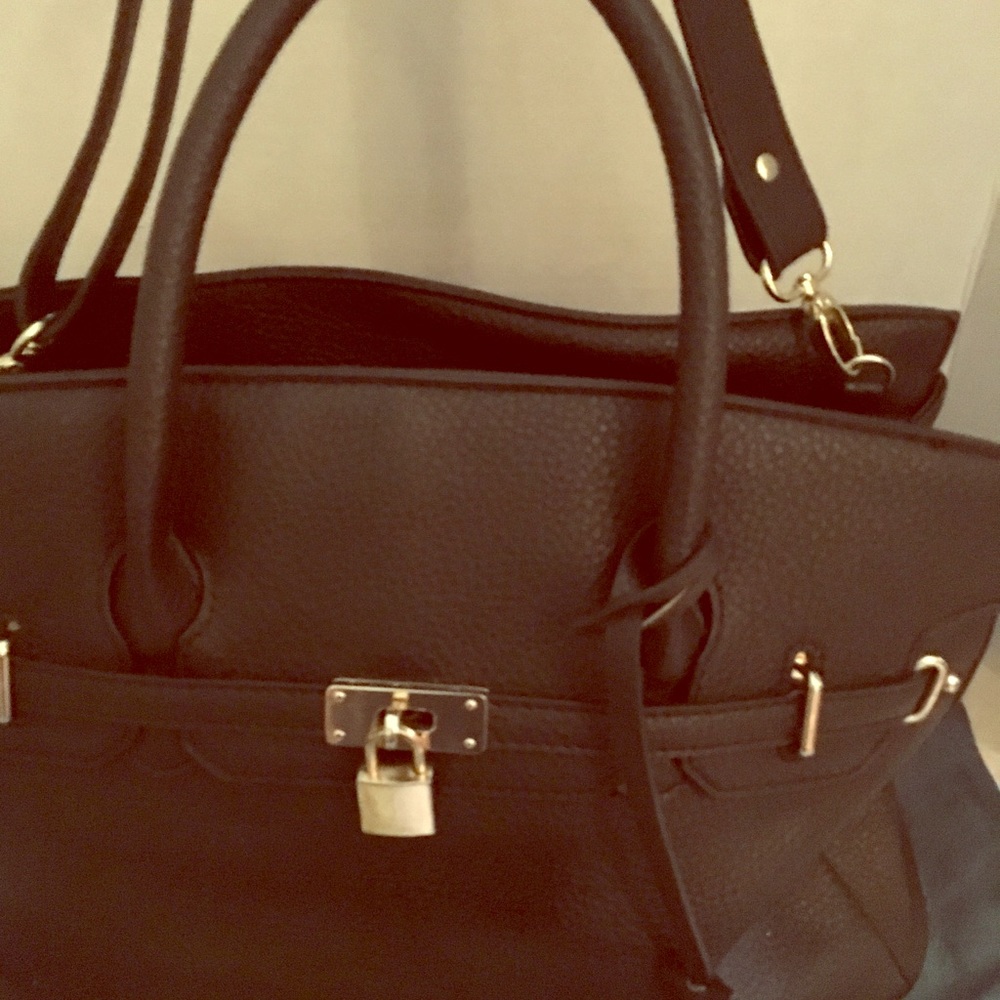 Navy Blue Leather handbag/ cross body
